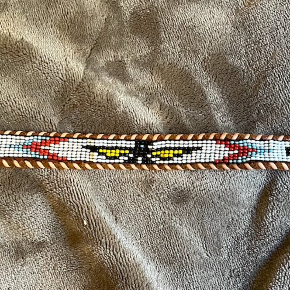Vintage Native American Beaded Belt rare 28 inches